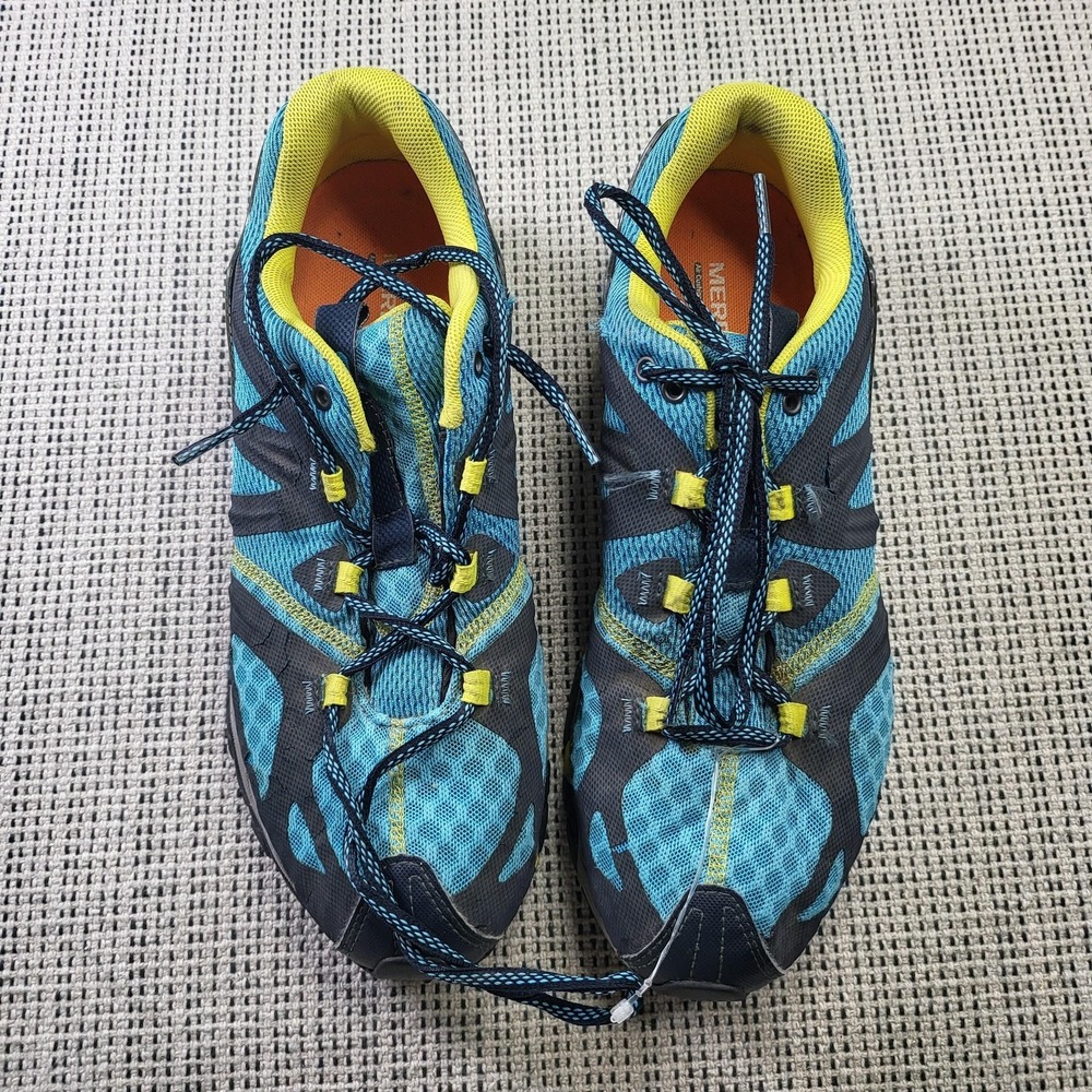 Merrell Shoes Womens Size 10 Blue Mesh Trail Running Athletic Sneakers J24372